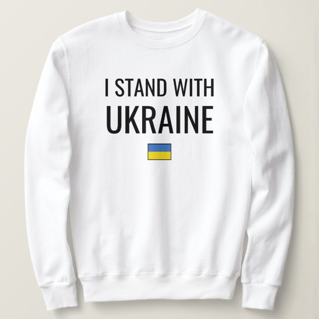 Ich stehe mit der Ukraine | Nationale Flagge der U Sweatshirt (Design vorne)