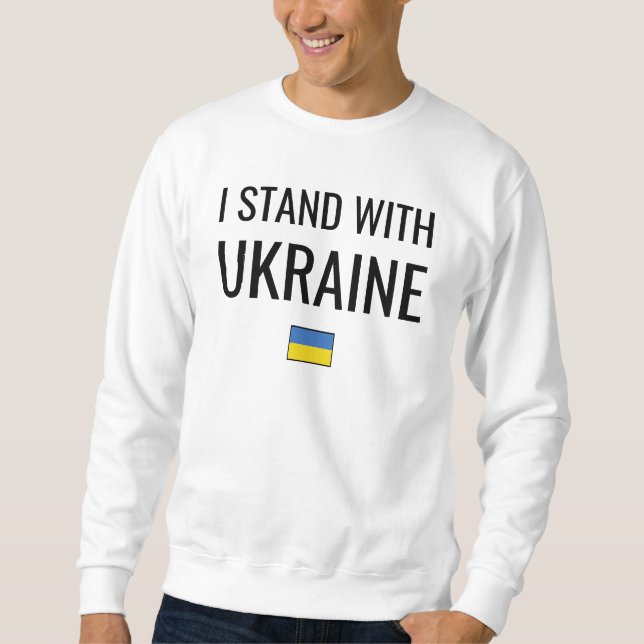Ich stehe mit der Ukraine | Nationale Flagge der U Sweatshirt (Vorderseite)