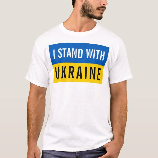 Ich stehe mit der Ukraine politisch T-Shirt (Vorderseite)