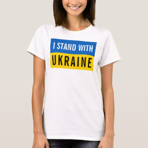 Ich stehe mit der Ukraine politisch T-Shirt