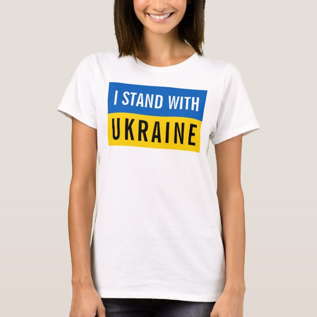 Ich stehe mit der Ukraine politisch T-Shirt (Vorderseite)