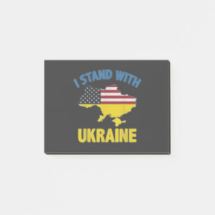 Ich stehe mit der Ukraine Post-it Klebezettel