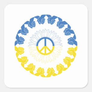 Ich stehe mit der Ukraine Quadratischer Aufkleber