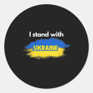 Ich stehe mit der Ukraine Runder Aufkleber