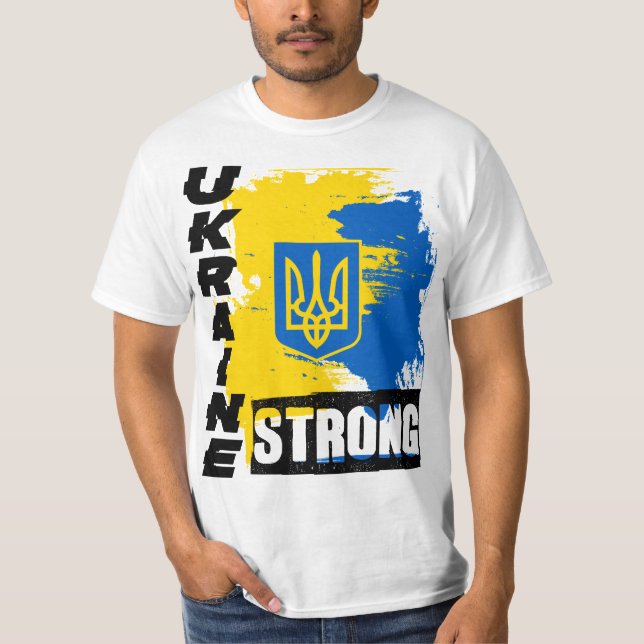 Ich stehe mit der Ukraine Shirt und unterstütze di (Vorderseite)