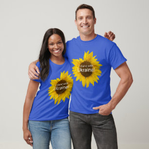 Ich stehe mit der Ukraine! Sonnenblume T - Shirt