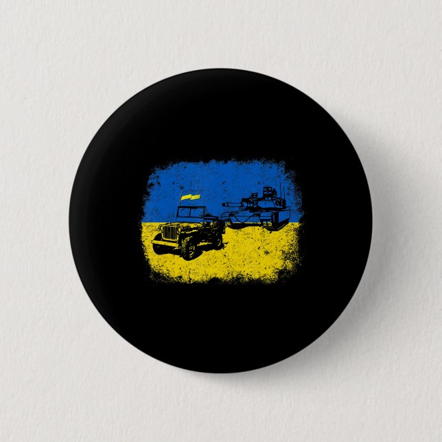 Ich stehe mit der Ukraine Spaß ukrainischen Bauer  Button (Vorderseite)