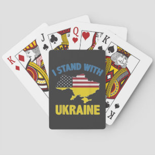 Ich stehe mit der Ukraine Spielkarten