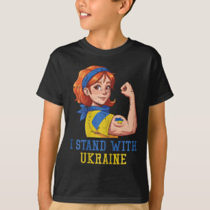 Ich stehe mit der Ukraine Starke Frau Unzerbrechli T-Shirt