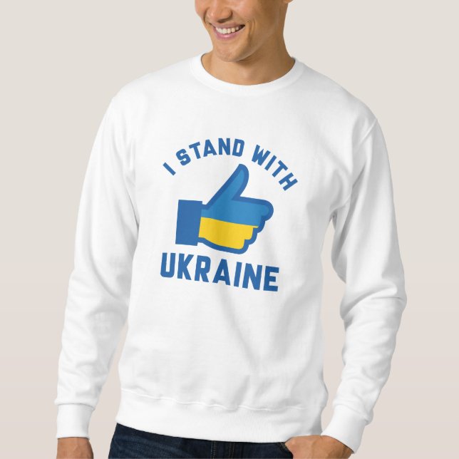 Ich stehe mit der Ukraine Sweatshirt (Vorderseite)