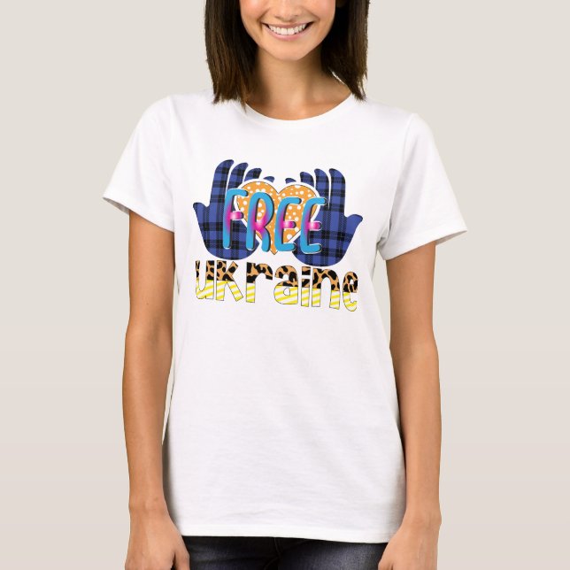 Ich stehe mit der Ukraine T-Shirt (Vorderseite)