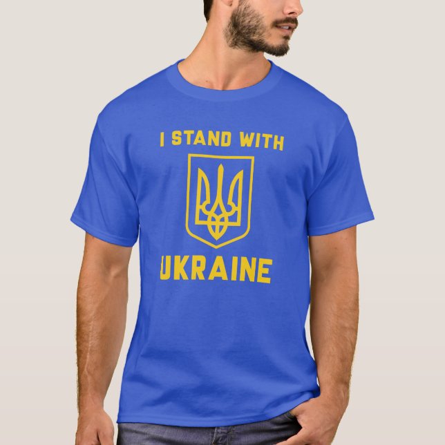 Ich stehe mit der Ukraine T-Shirt (Vorderseite)