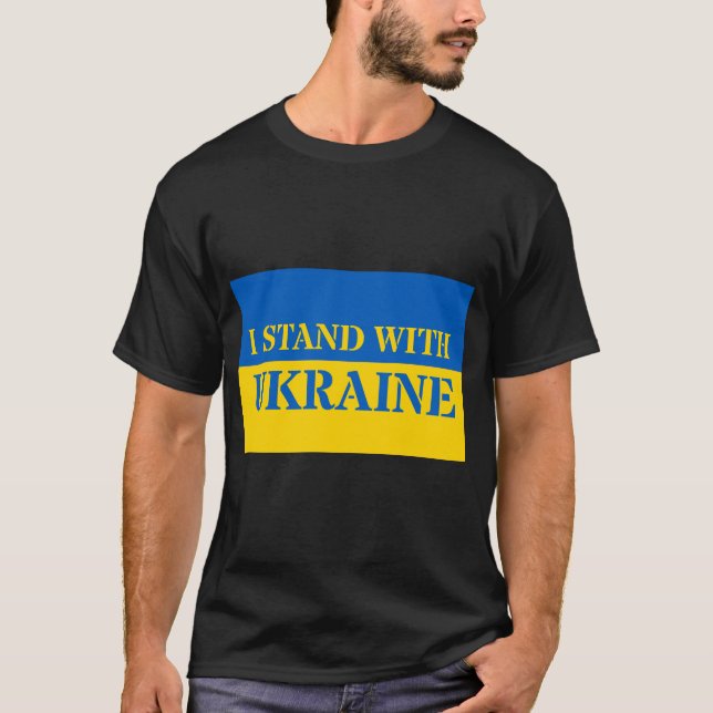 Ich stehe mit der Ukraine T-Shirt (Vorderseite)