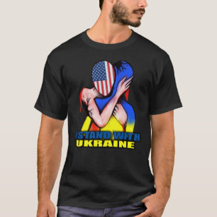 Ich stehe mit der Ukraine T-Shirt
