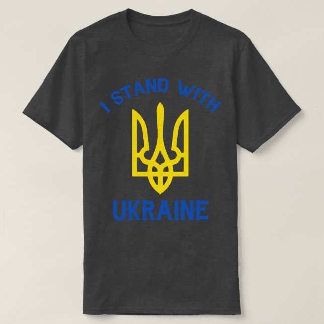Ich stehe mit der Ukraine T-Shirt (Design vorne)