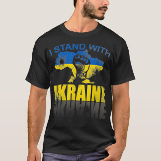 Ich stehe mit der Ukraine T-Shirt
