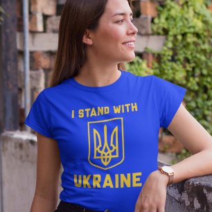 Ich stehe mit der Ukraine T-Shirt