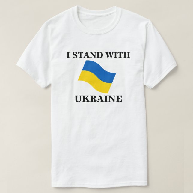 ICH STEHE MIT DER UKRAINE T - SHIRT (Design vorne)