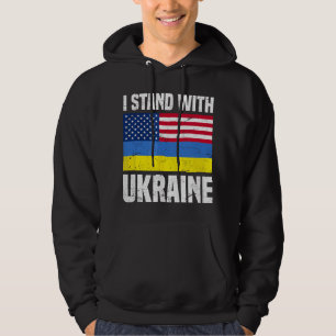 Ich stehe mit der Ukraine Ukraine-Flagge Freie Ukr Hoodie