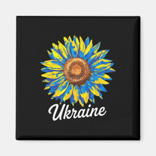 Ich stehe mit der Ukraine Ukraine-Flagge Sonnenblu Magnet