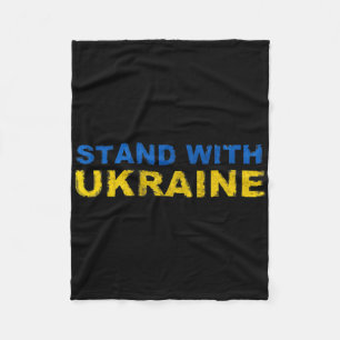 Ich stehe mit der Ukraine - Ukrainische Flagge  Fleecedecke