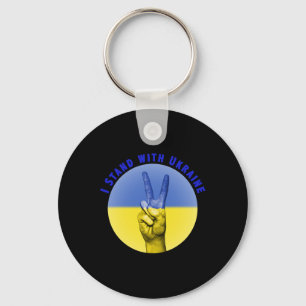 Ich stehe mit der Ukraine Ukrainische Flagge Ukrai Schlüsselanhänger