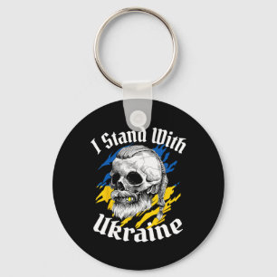 Ich stehe mit der Ukraine Ukrainische Flagge Ukrai Schlüsselanhänger