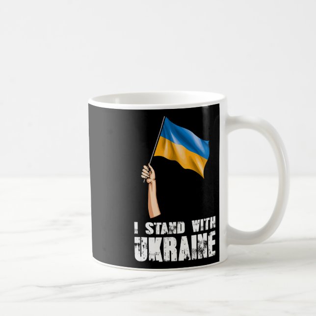 Ich stehe mit der Ukraine Ukrainischer Stolz 1  Kaffeetasse (Rechts)