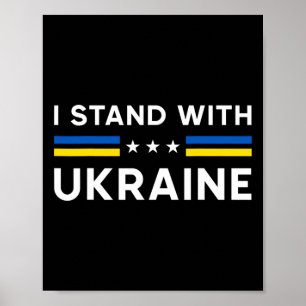 Ich stehe mit der Ukraine ukrainischer Stolz Poster