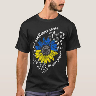 Ich stehe mit der Ukraine und lege Sonnenblumenker T-Shirt