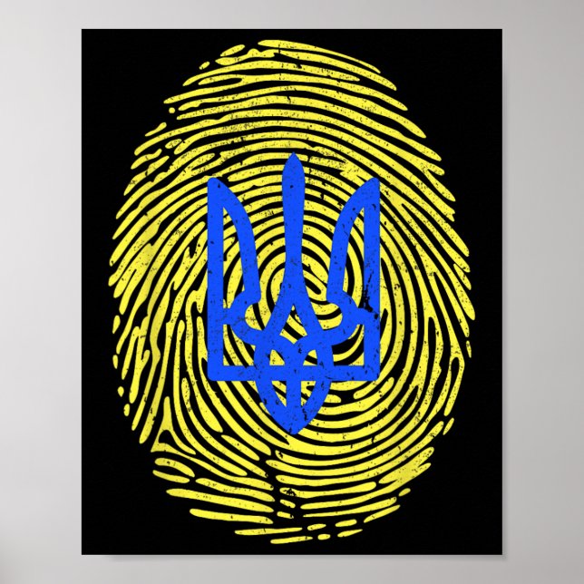 Ich stehe mit der Ukraine - Unterstützung der Ukra Poster (Vorne)
