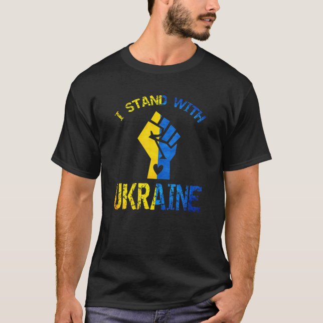 Ich stehe mit der Ukraine Unterstützung Ukraine uk T-Shirt (Vorderseite)