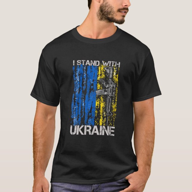 Ich stehe mit der Ukraine Unterstützung Ukraine uk T-Shirt (Vorderseite)
