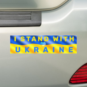 Ich stehe mit der Ukraine - Unterstützungsfreiheit Autoaufkleber