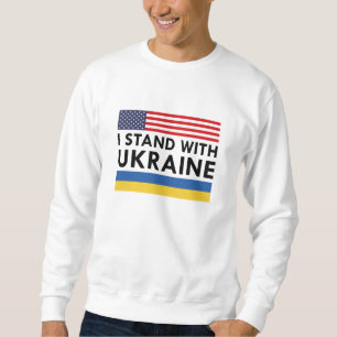 Ich stehe mit der Ukraine USA Sweatshirt