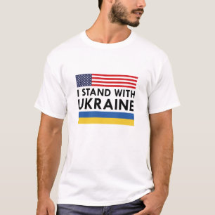 Ich stehe mit der Ukraine USA T-Shirt