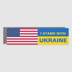 Ich stehe mit der Ukraine, USA und der amerikanisc Auto Magnet