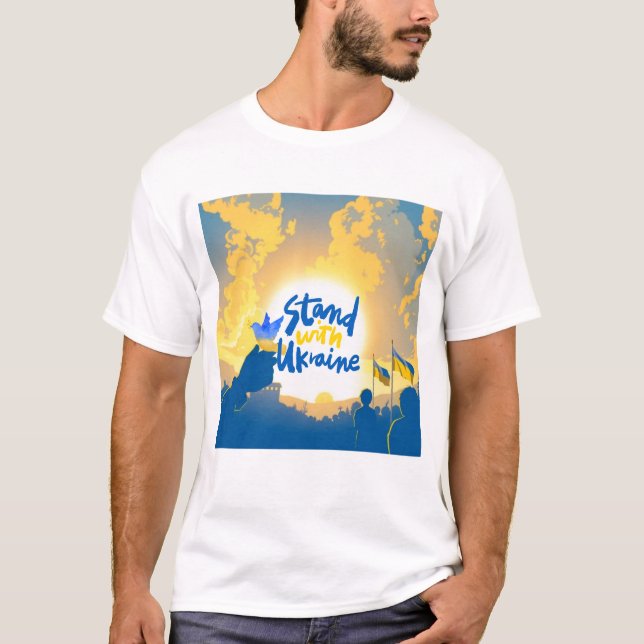 Ich stehe mit der Ukraine - zeigen Sie Ihre Unters T-Shirt (Vorderseite)