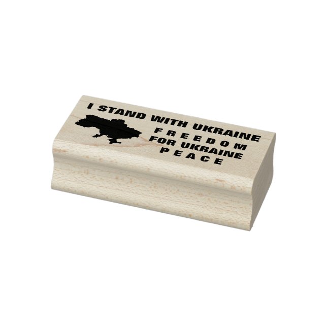 Ich stehe mit der Ukraine zur Unterstützung der Fr Gummistempel (Stempel)