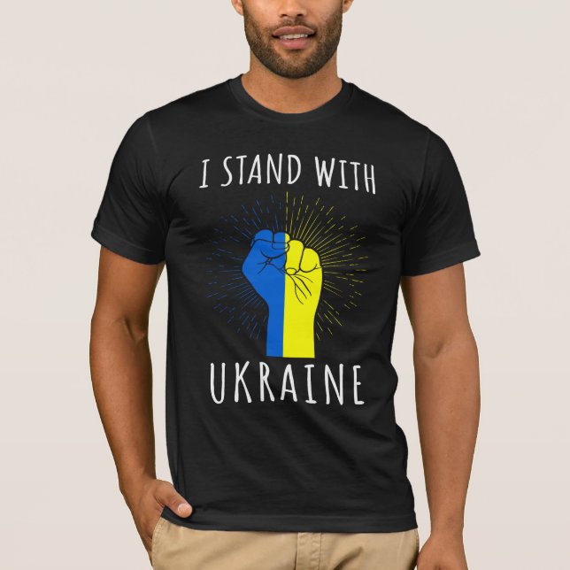 Ich stehe mit der Ukraine zur Unterstützung der Fr T-Shirt (Vorderseite)