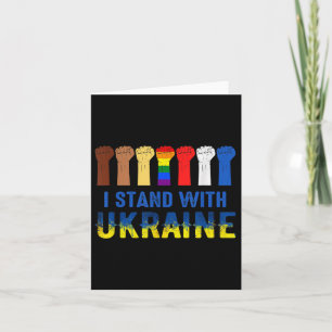 Ich stehe mit der Ukraine zusammen gegen Putin den Karte