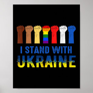 Ich stehe mit der Ukraine zusammen gegen Putin den Poster