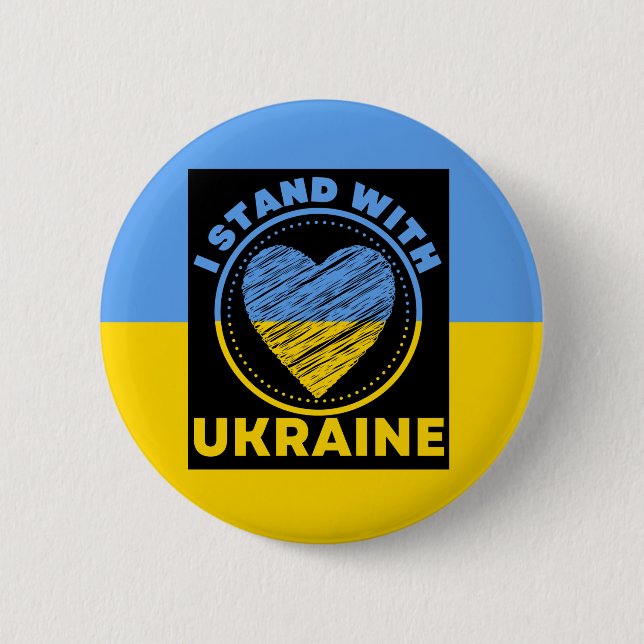 ICH STEHE MIT DER UKRAINE ZUSAMMEN - UNTERSTÜTZUNG BUTTON (Vorderseite)
