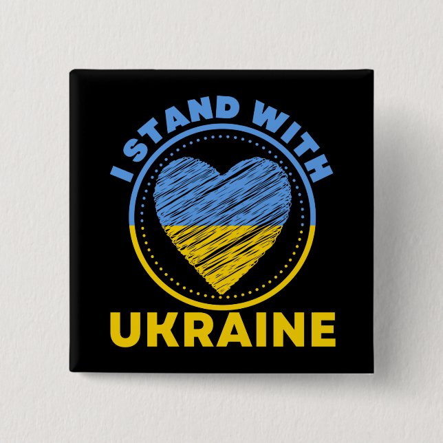ICH STEHE MIT DER UKRAINE ZUSAMMEN - UNTERSTÜTZUNG BUTTON (Vorderseite)