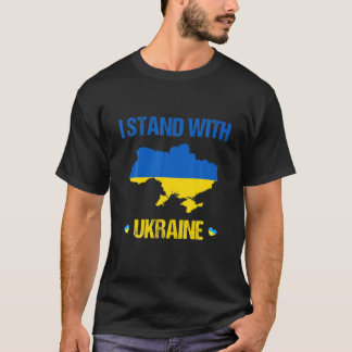 Ich stehe mit der ukrainischen Flagge, die die Ukr T-Shirt
