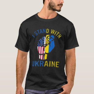 Ich stehe mit der ukrainischen Flagge T-Shirt