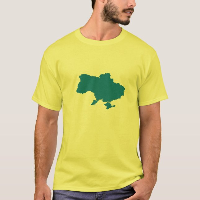 Ich stehe mit der ukrainischen Karte T-Shirt (Vorderseite)