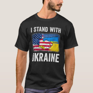 Ich stehe mit der Unterstützung der Ukraine bei de T-Shirt