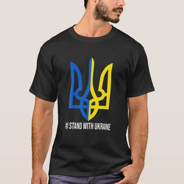 Ich stehe mit der Unterstützung der Ukraine durch  T-Shirt (Vorderseite)