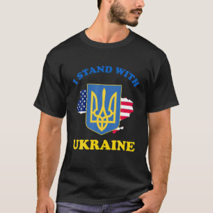 Ich stehe mit der Unterstützung der Ukraine stolz  T-Shirt